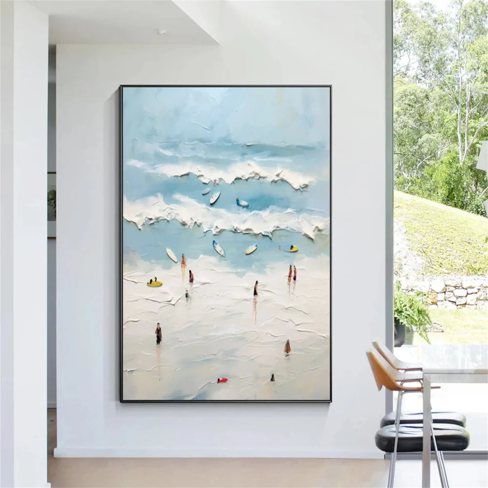 Surfing Sport Art Textured Canvas #PT023