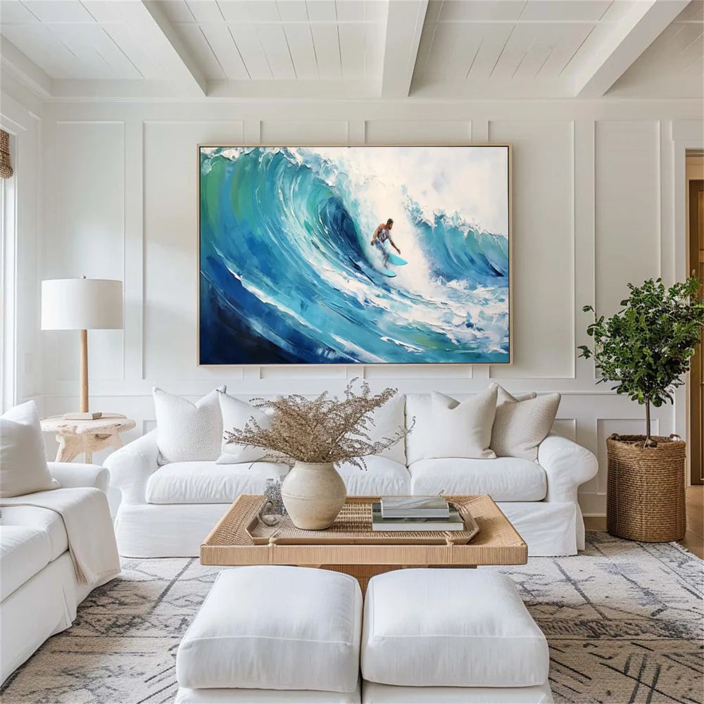 Surfing Sport Art Textured Canvas #PT016