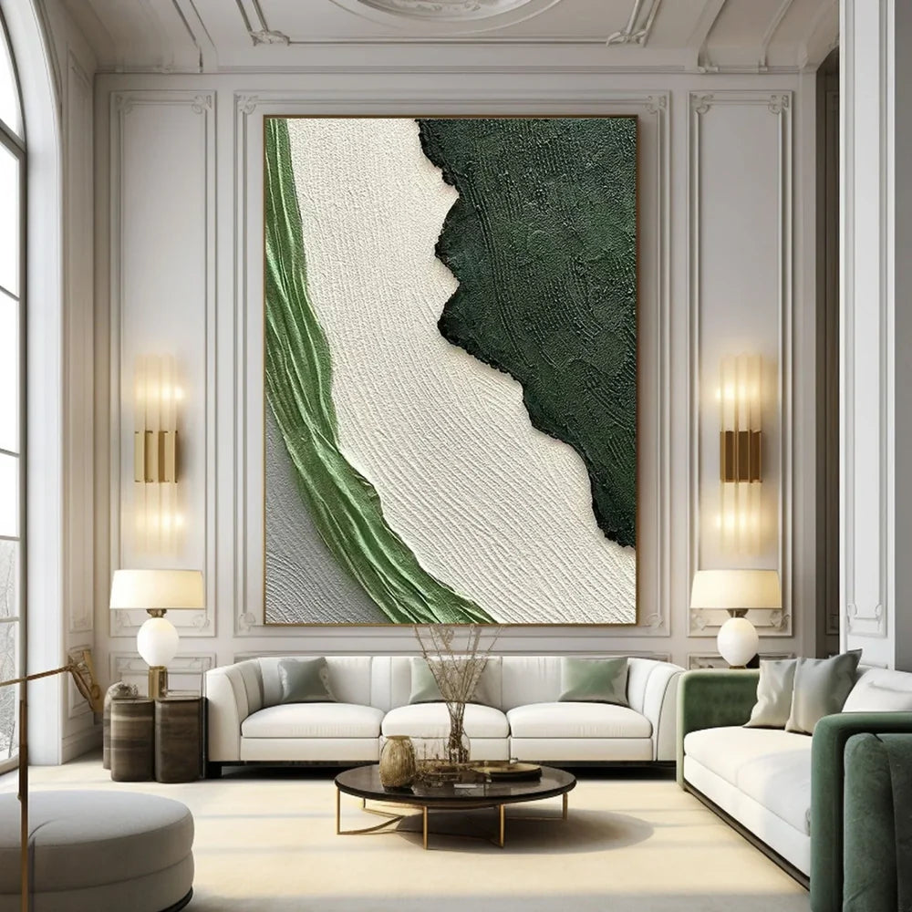 Green Minimalist Textured Wall Art #MT107
