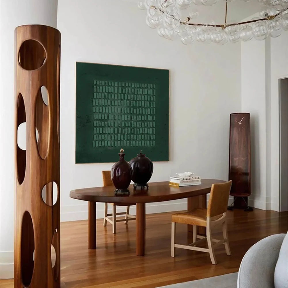 Green Minimalist Textured Wall Art #MT021