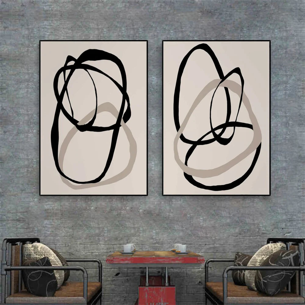 Wabi Sabi Abstract Wall Art Set of 2 #WT046