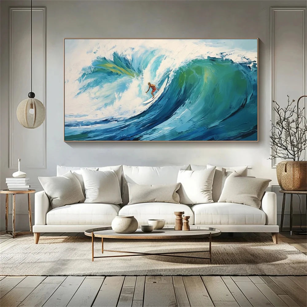 Surfing Sport Art Textured Canvas #PT015