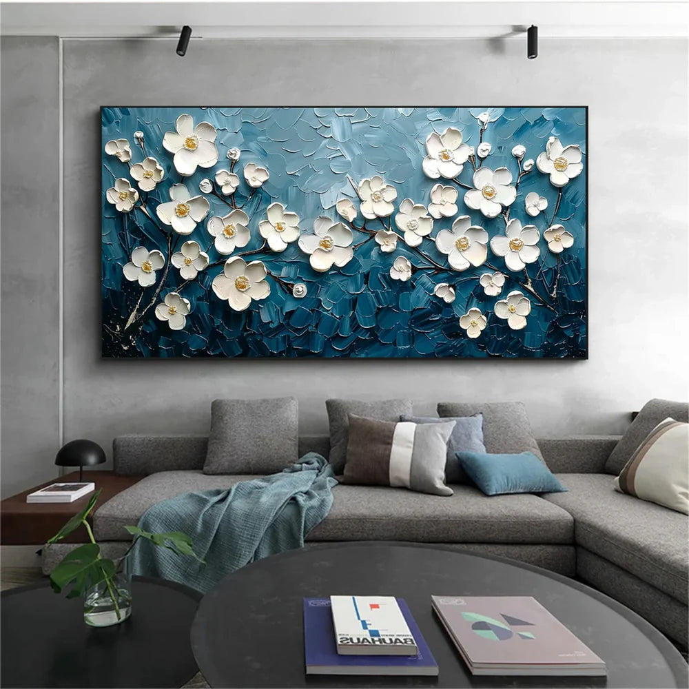 Flower & Tree Textured Abstract Wall Art #SF024