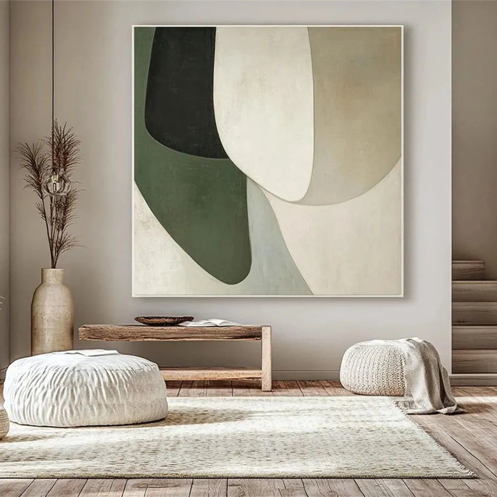 Green Abstract Wall Art #AT074