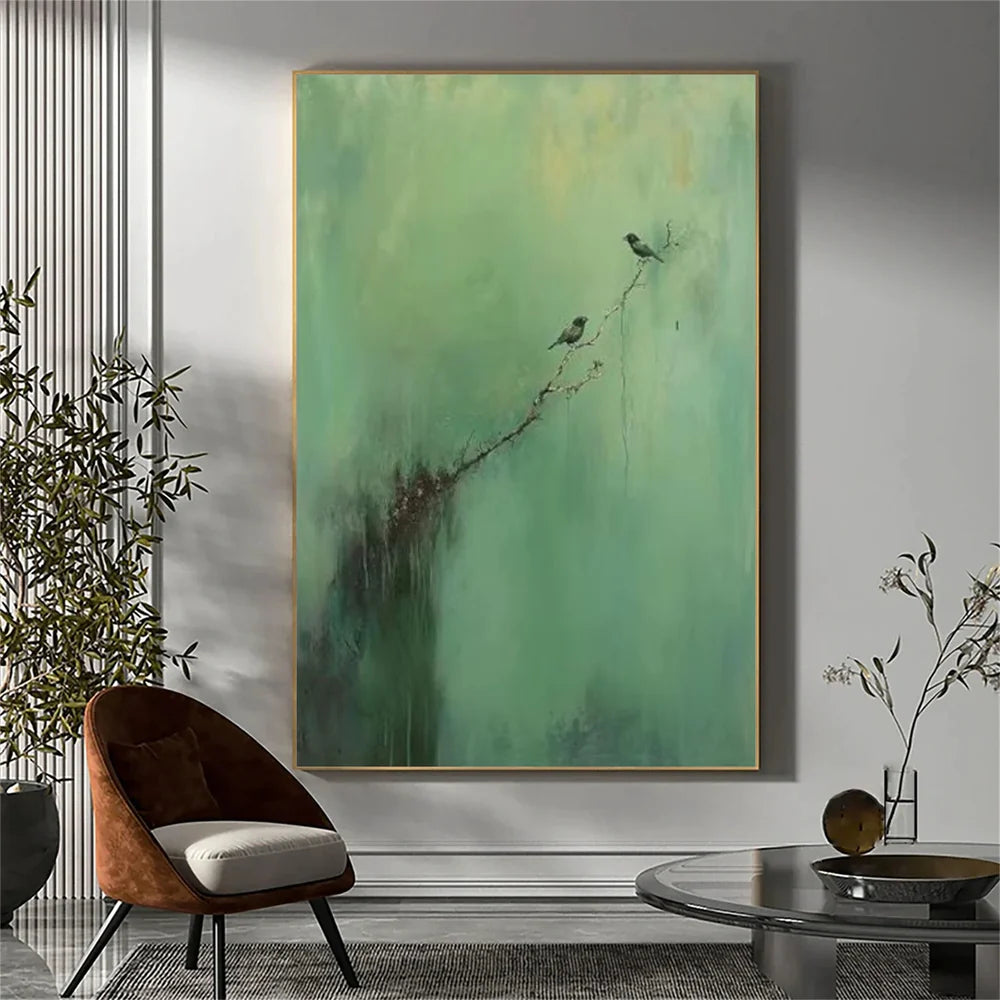 Green Abstract Wall Art #AT100