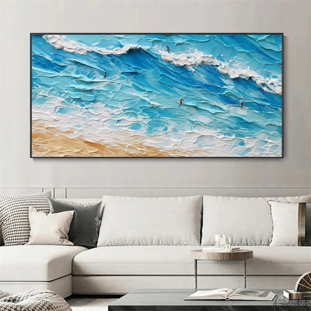 Surfing Sport Art Textured Canvas #PT028