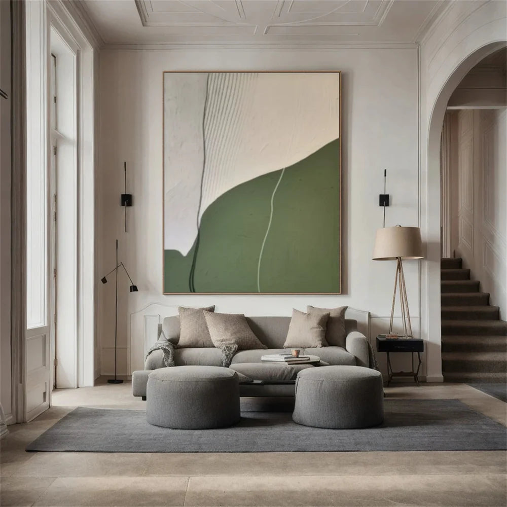 Green Abstract Wall Art #AT099