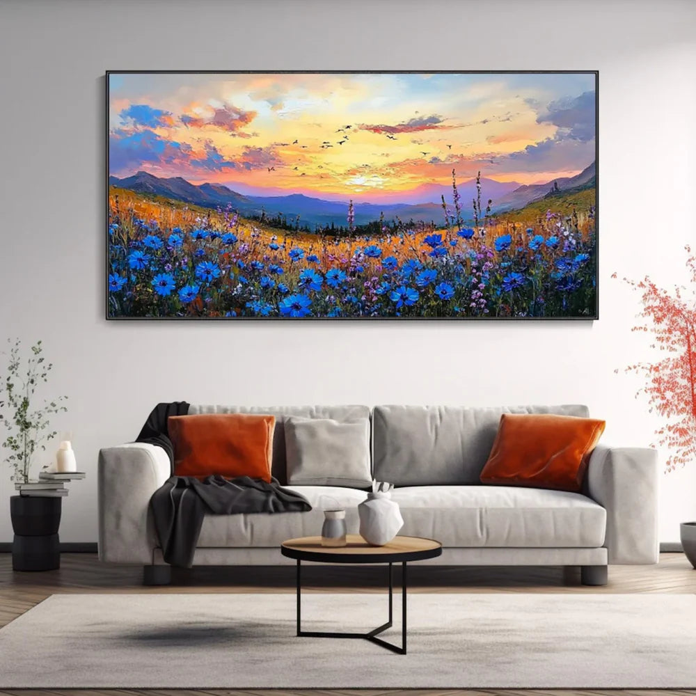 Flower & Tree Textured Abstract Wall Art #SF010