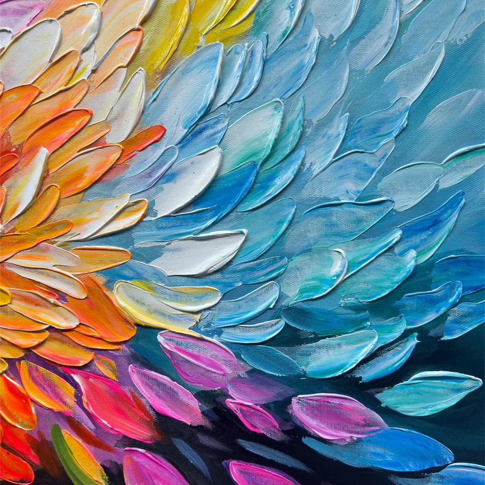 Flower & Tree Textured Abstract Wall Art #SF035