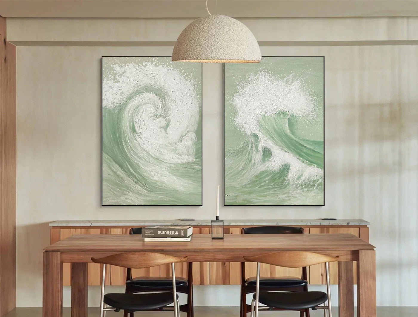 Ocean & Sky Abstract Set of 2 Wall Art #MO058