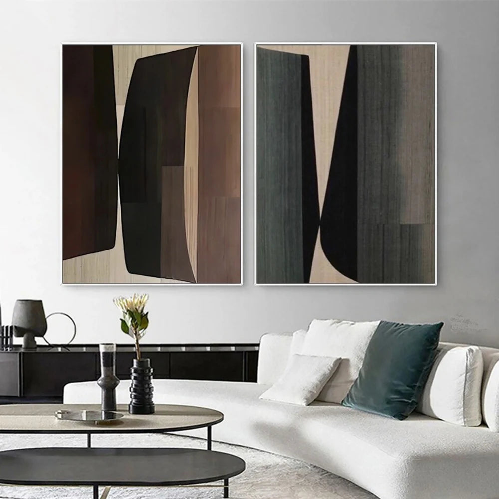 Wabi Sabi Abstract Wall Art Set of 2 #WT052