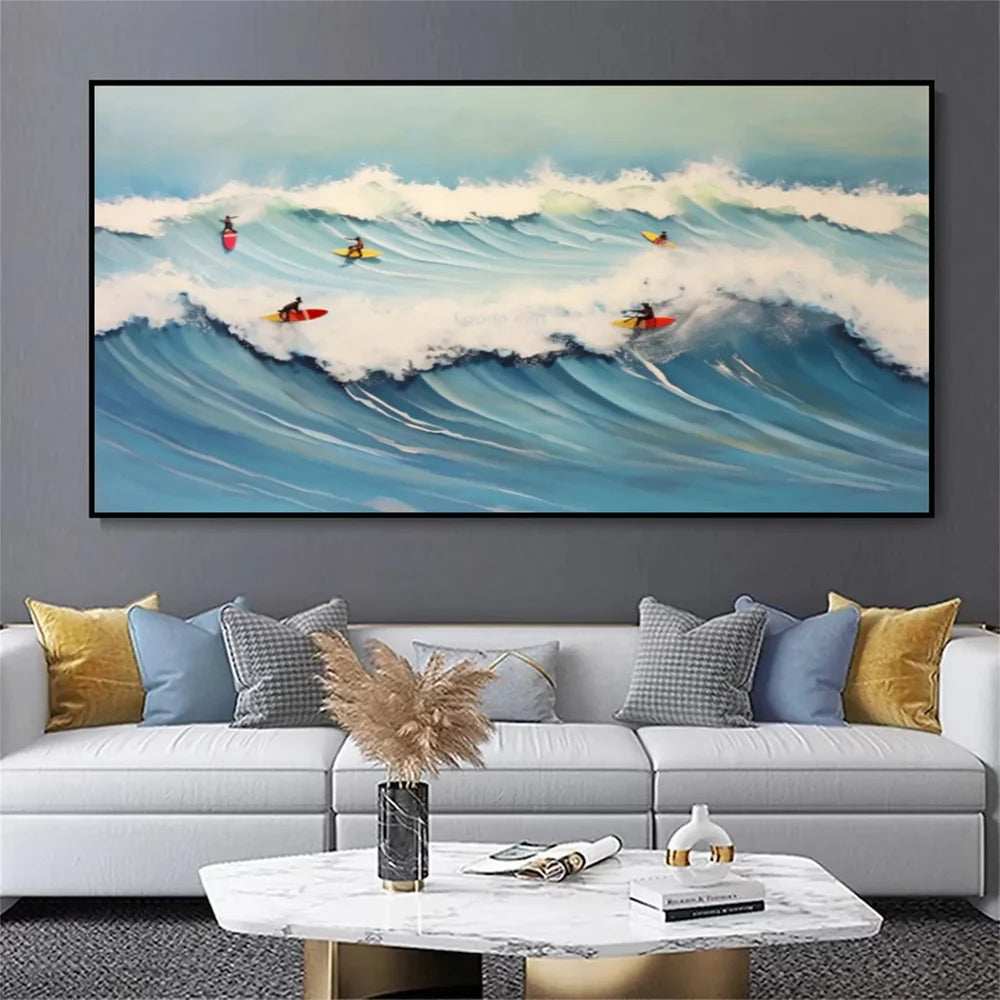 Surfing Sport Art Textured Canvas #PT025