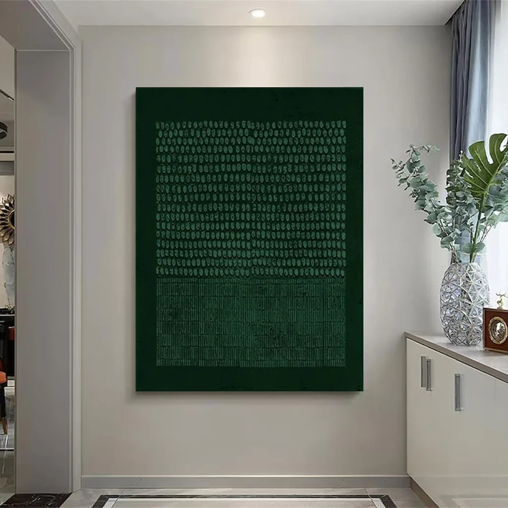 Green Minimalist Textured Wall Art #MT036