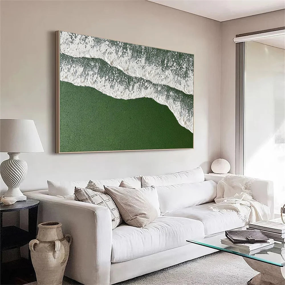 Green Minimalist Textured Wall Art #MT065