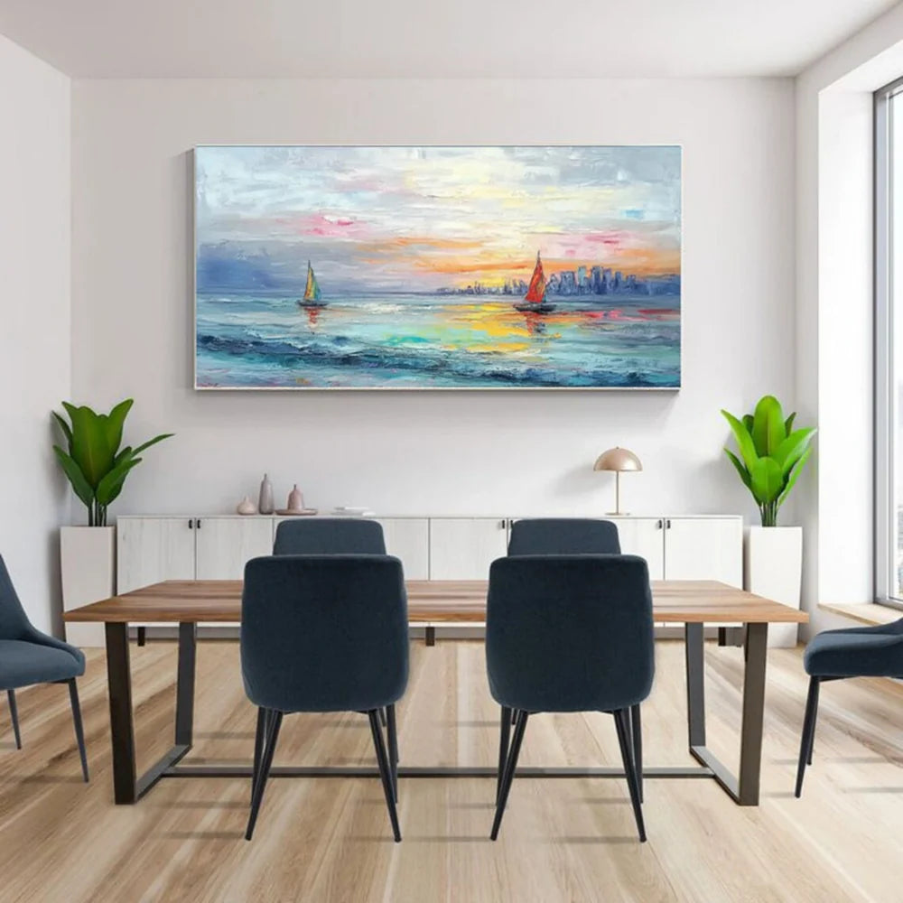 Ocean & Sky Abstract Wall Art #MO062