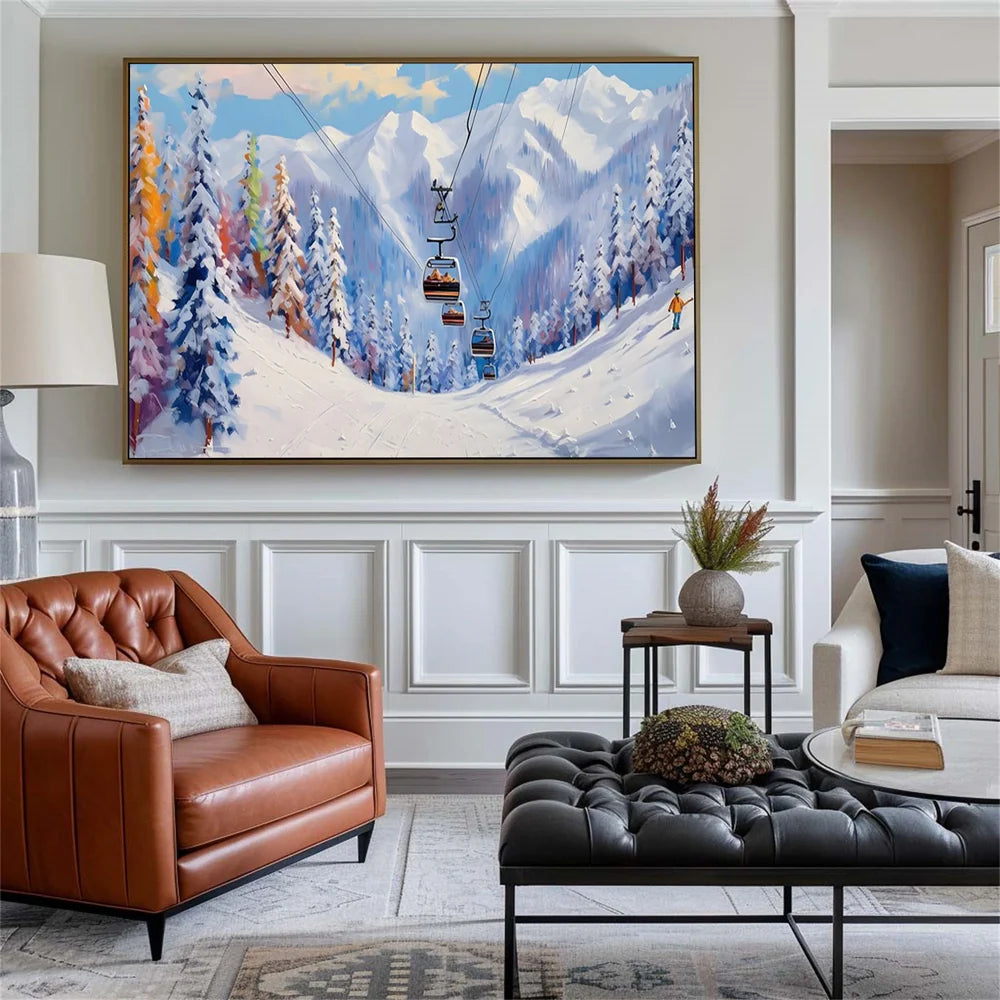 Skiing Sport Art Canvas #PT039