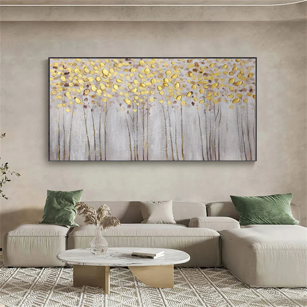 Flower & Tree Textured Abstract Wall Art #SF027