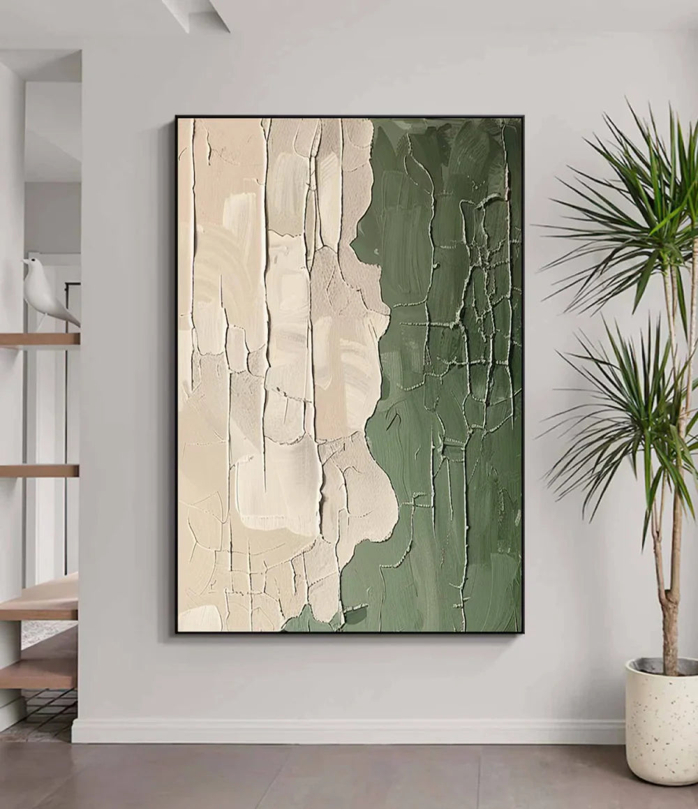 Green Minimalist Textured Wall Art #MT109
