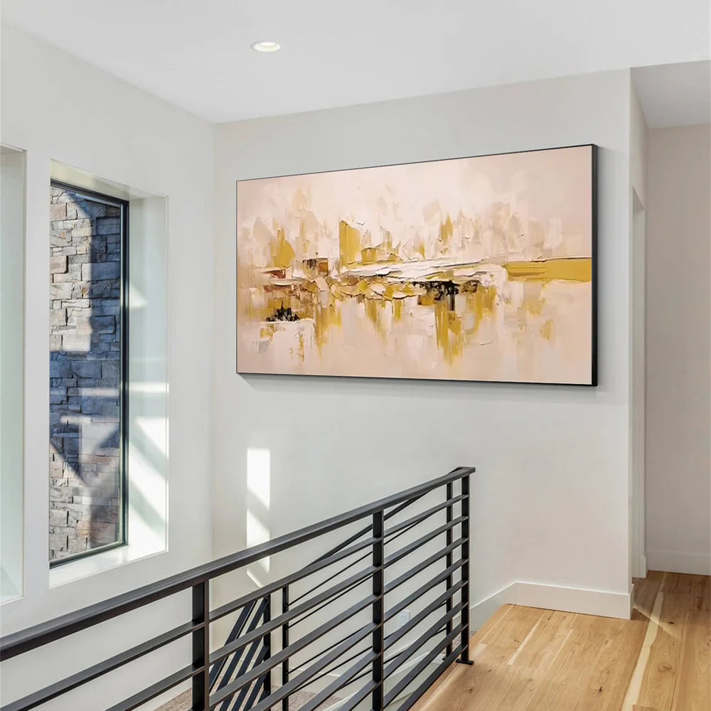 Beige and Brown Abstract Texture Wall Art #AT106