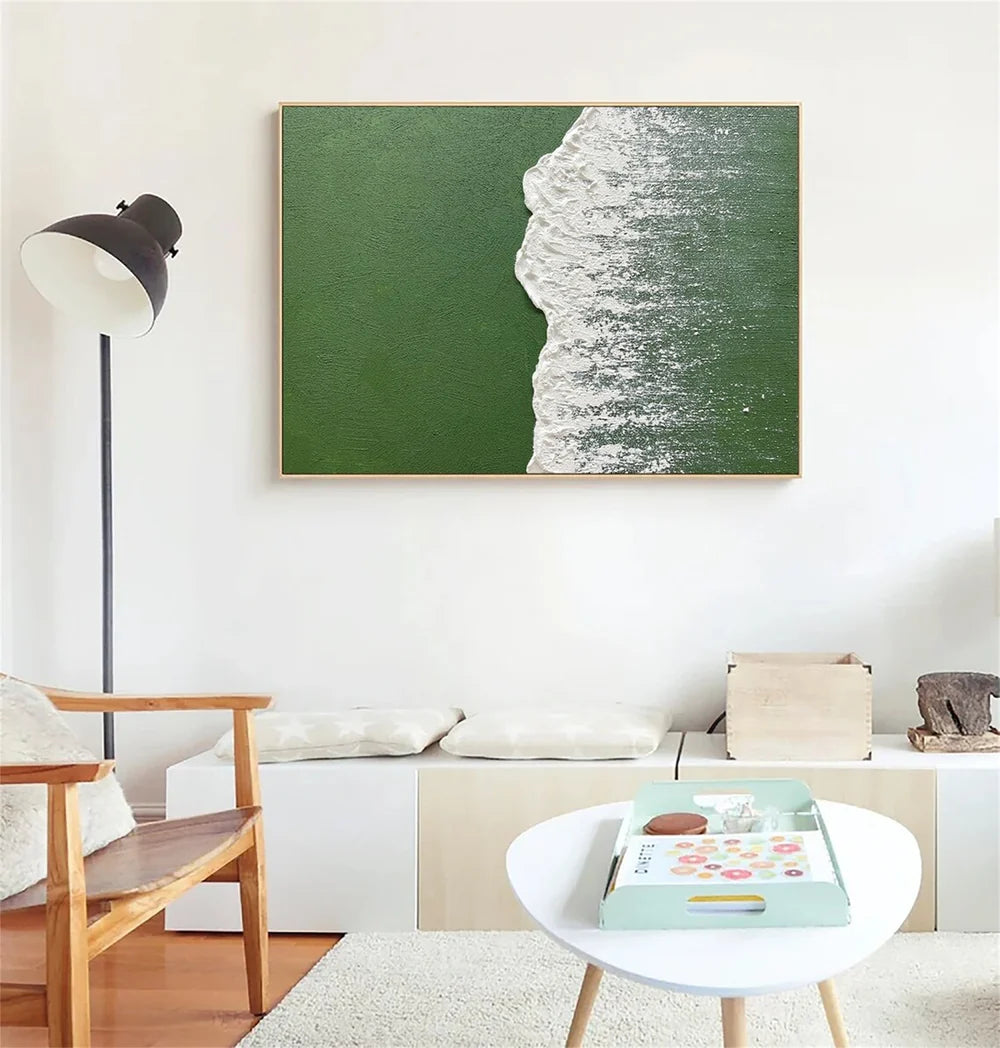 Green Minimalist Textured Wall Art #MT066