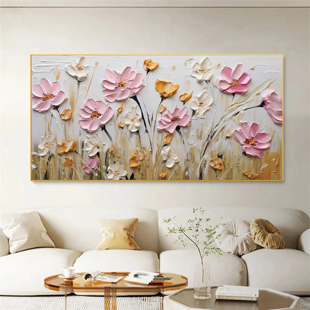 Flower & Tree Textured Abstract Wall Art #SF030