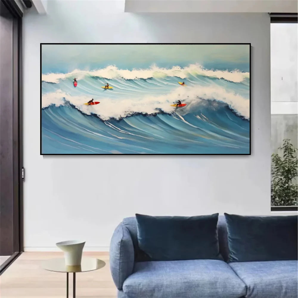 Surfing Sport Art Textured Canvas #PT025