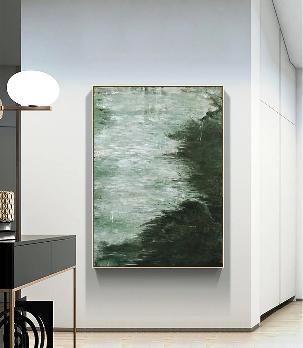 Green Abstract Wall Art #AT067