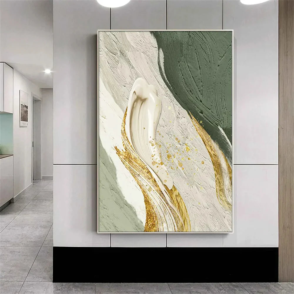 Green Minimalist Textured Wall Art #MT063