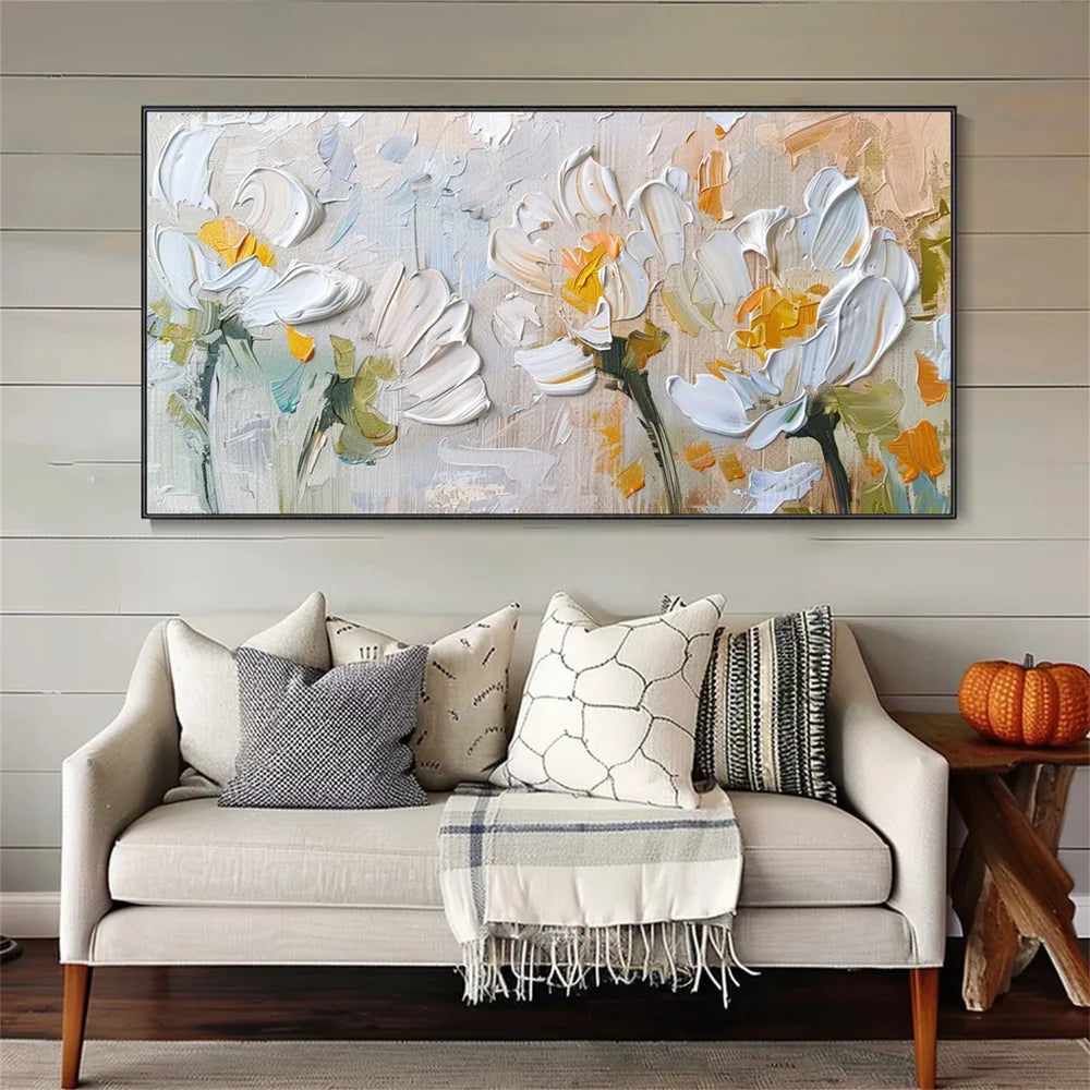 Flower & Tree Textured Abstract Wall Art #SF028