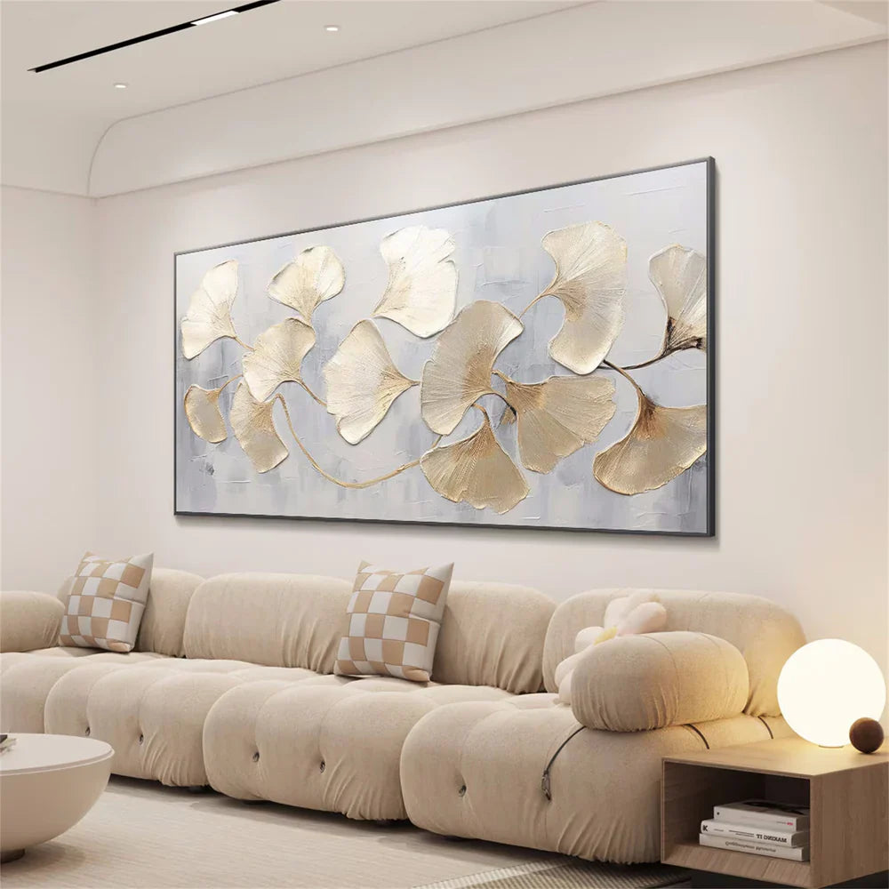 Flower & Tree Textured Abstract Wall Art #SF002