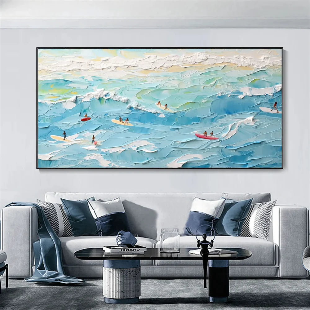 Surfing Sport Art Textured Canvas #PT029