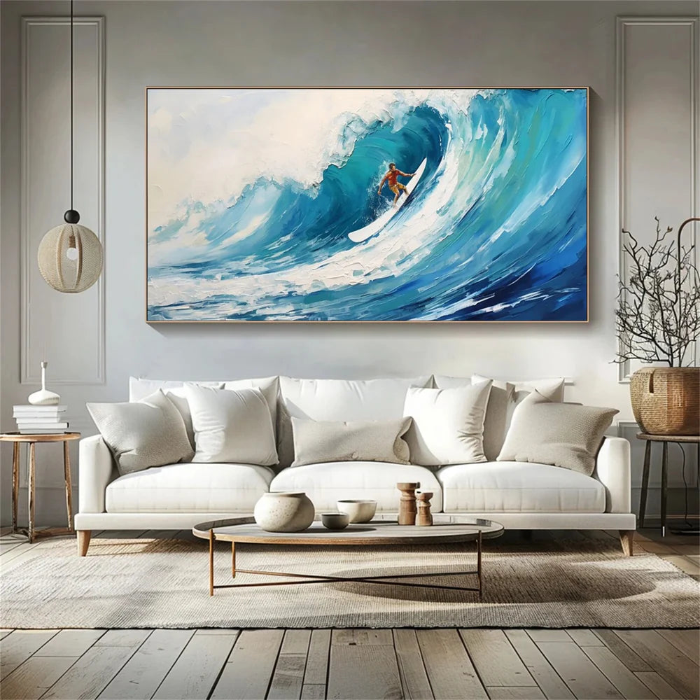 Surfing Sport Art Textured Canvas #PT017