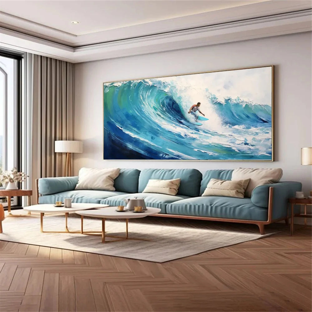 Surfing Sport Art Textured Canvas #PT016
