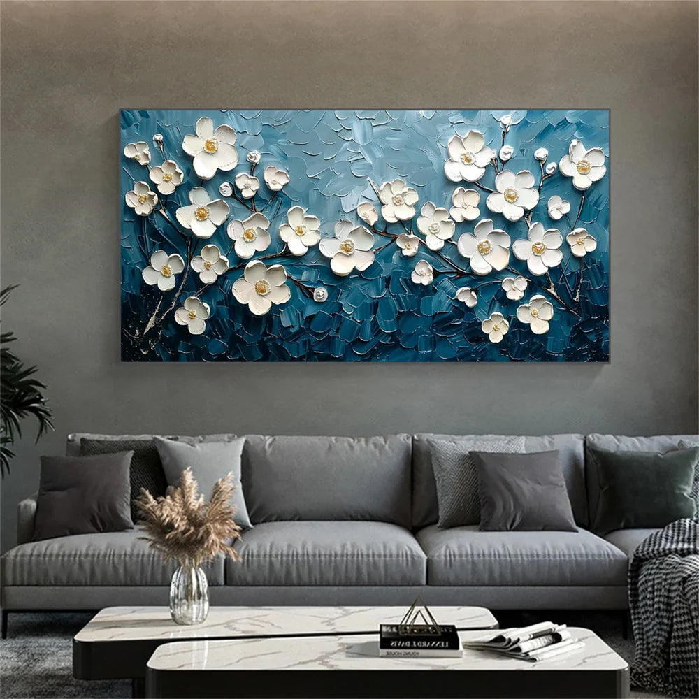 Flower & Tree Textured Abstract Wall Art #SF024