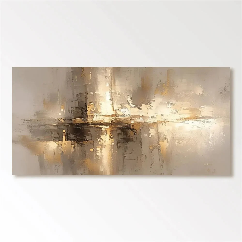 Beige and Brown Abstract Wall Art #AT107