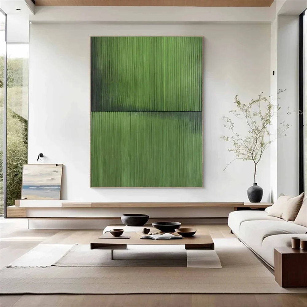 Green Minimalist Textured Wall Art #MT083