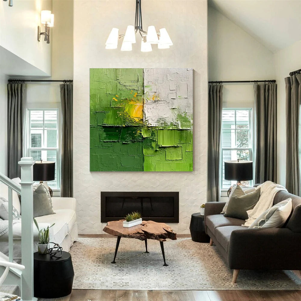 Green Minimalist Textured Wall Art #MT103