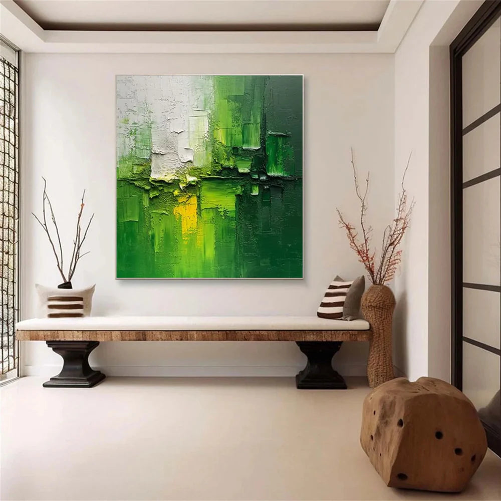 Green Minimalist Textured Wall Art #MT104