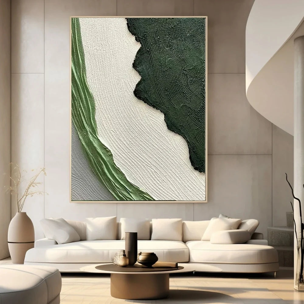 Green Minimalist Textured Wall Art #MT107