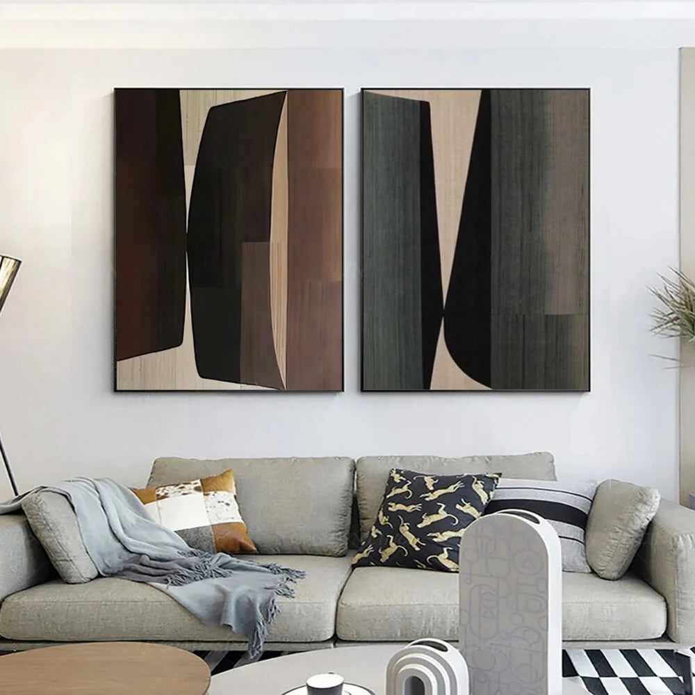 Wabi Sabi Abstract Wall Art Set of 2 #WT052