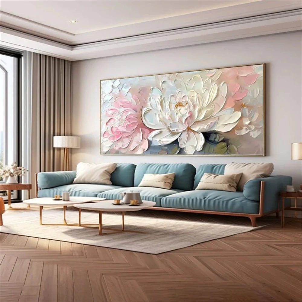 Flower & Tree Textured Abstract Wall Art #SF006