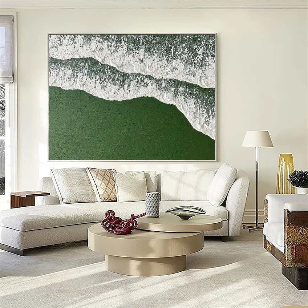 Green Minimalist Textured Wall Art #MT065