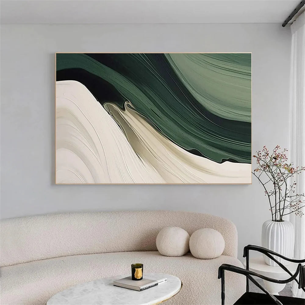 Green Abstract  Wall Art #AT028