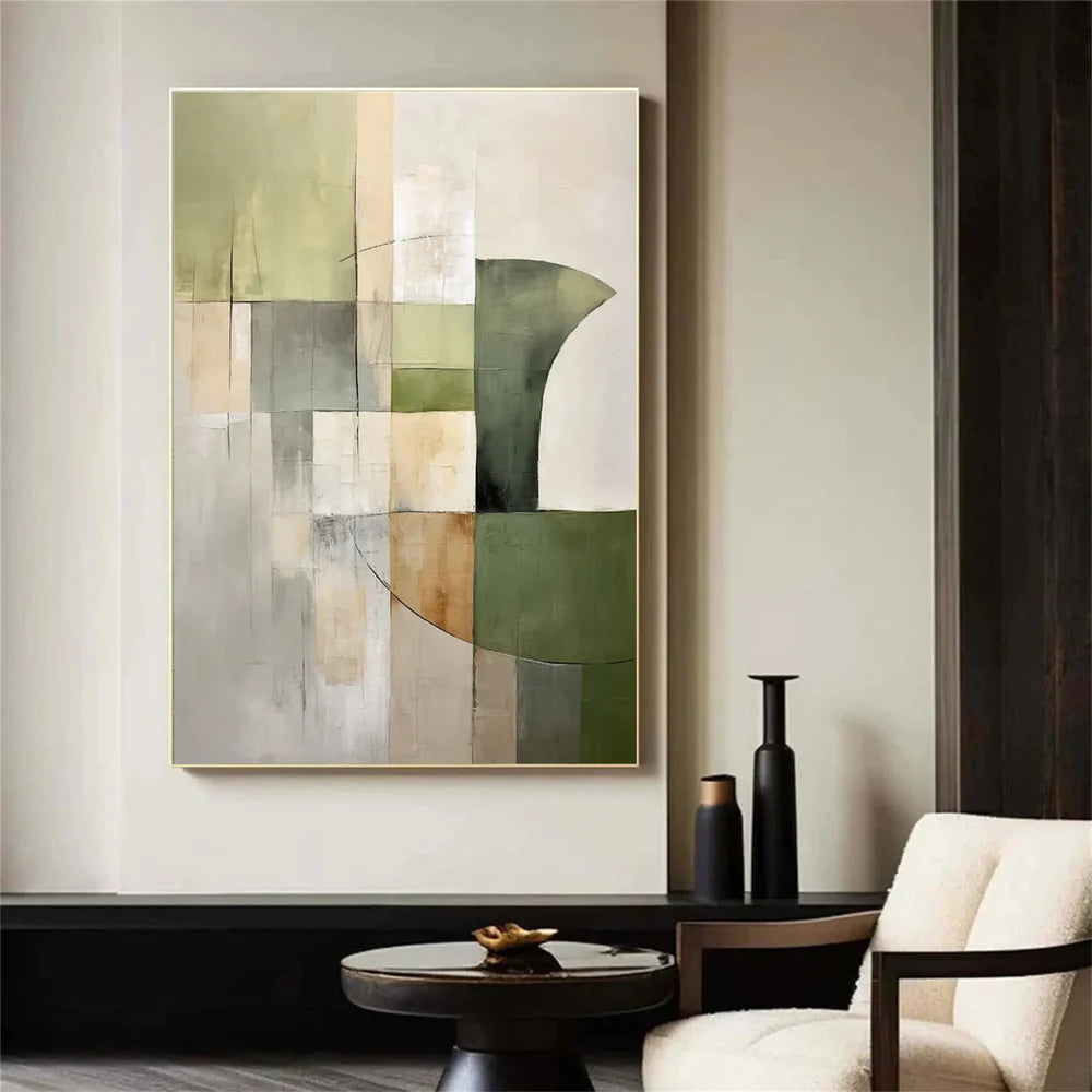 Green Abstract Wall Art #AT066