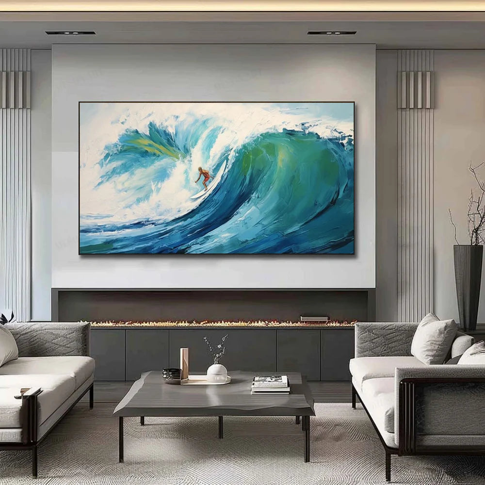 Surfing Sport Art Textured Canvas #PT015