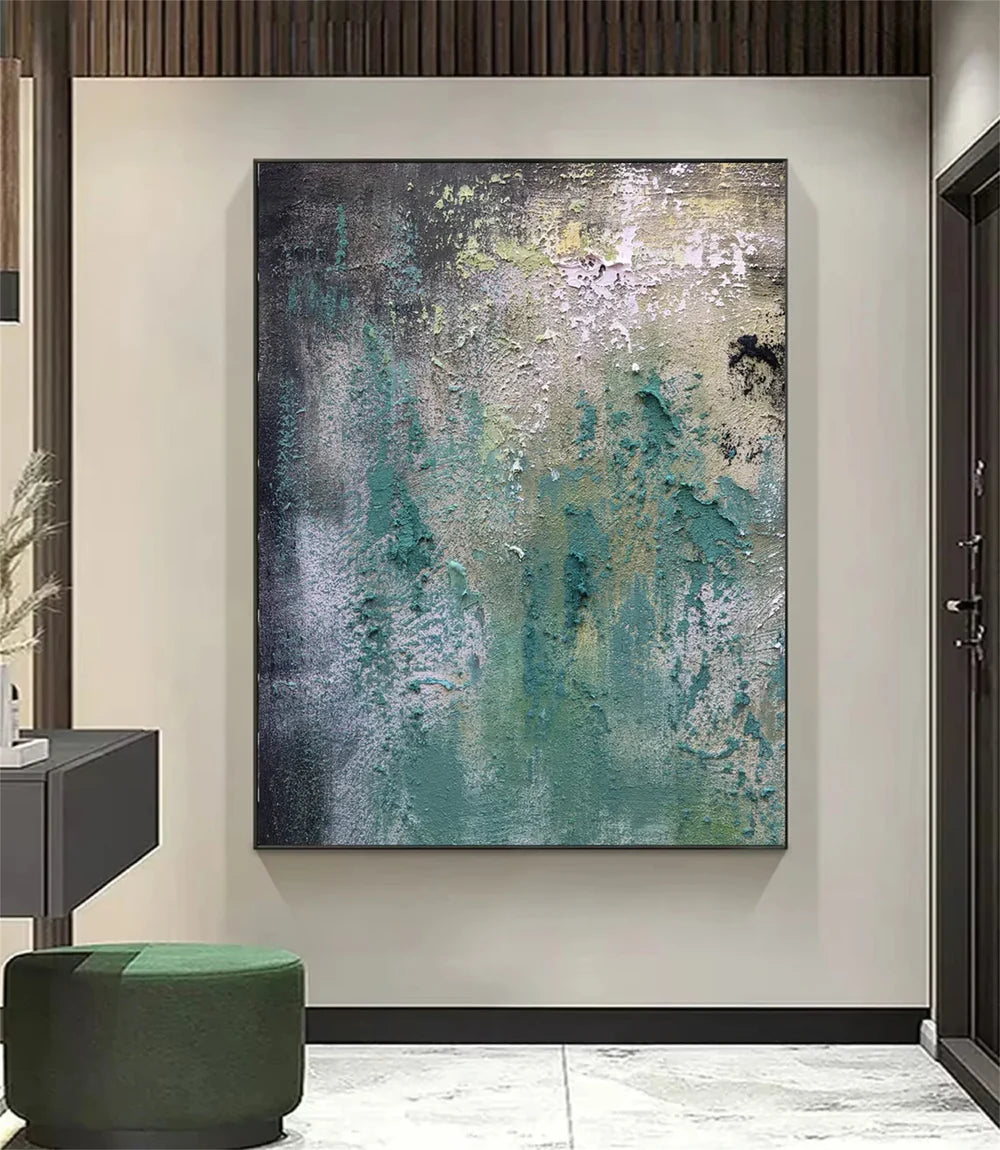 Green Abstract Texture Wall Art #AT063