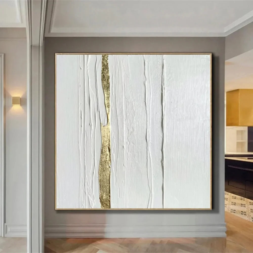 White Minimalist Textured Wall Art #MT123