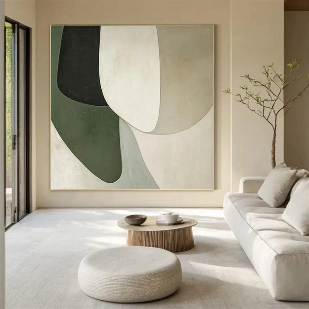 Green Abstract Wall Art #AT074