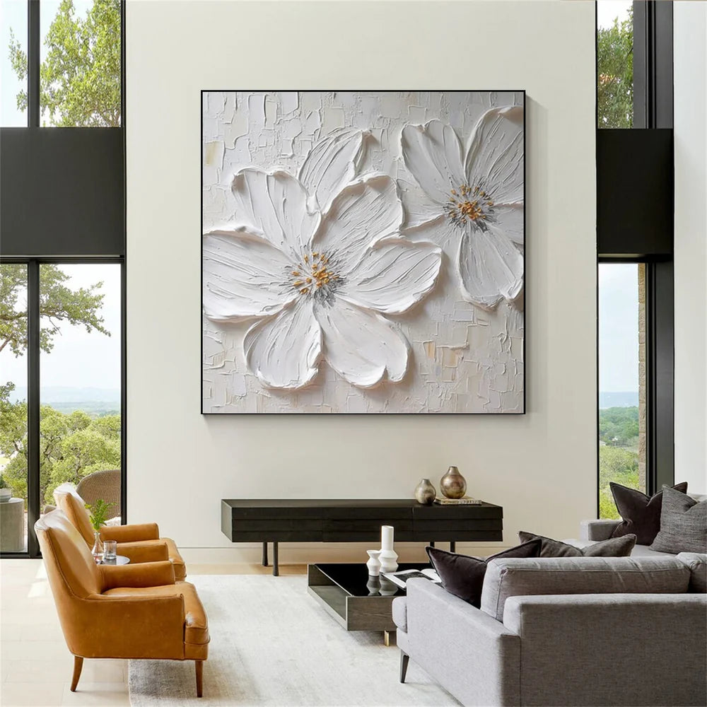 Flower & Tree Textured Abstract Wall Art #SF017