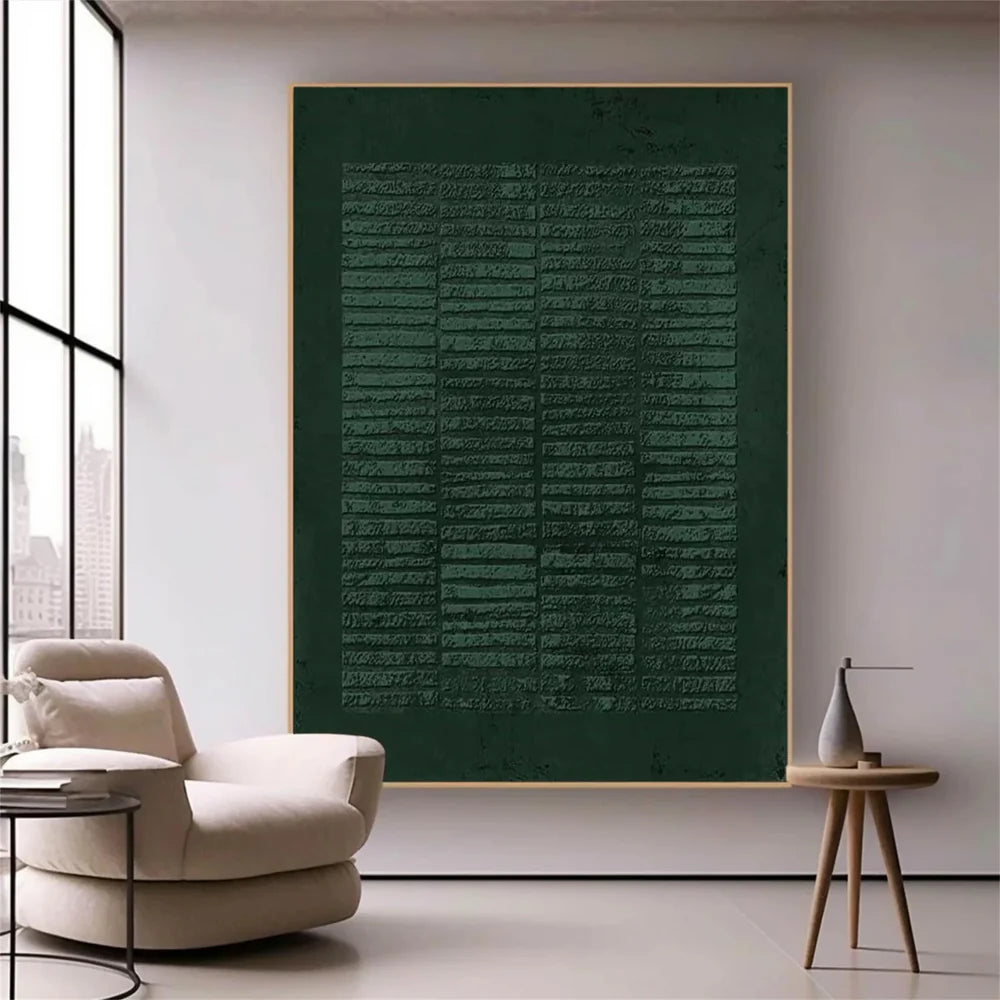 Green Minimalist Textured Wall Art #MT037